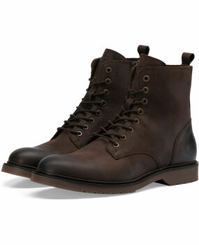 Lace-up boots made of genuine leather